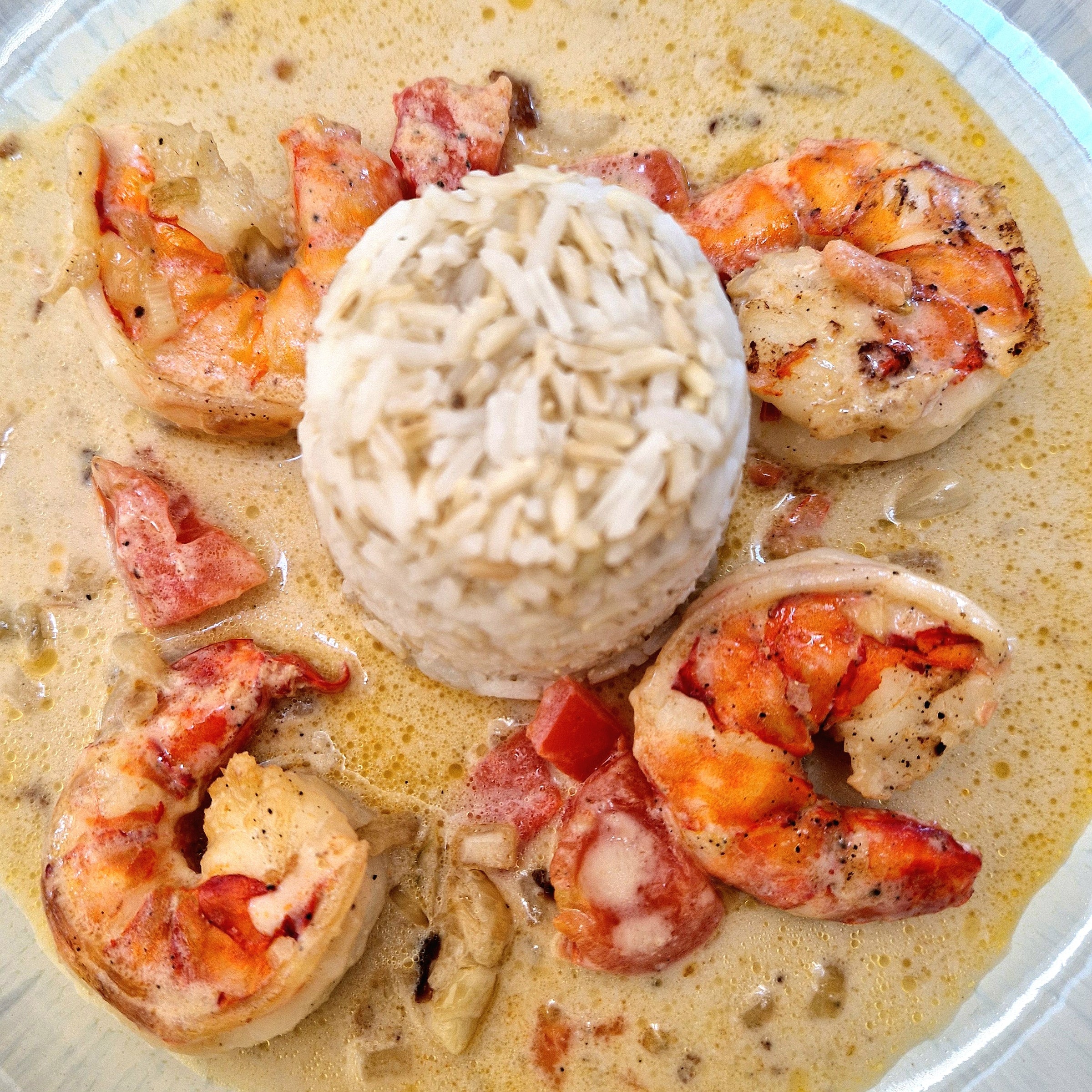 Rezept: Großgarnelen in Vanille Kokossoße