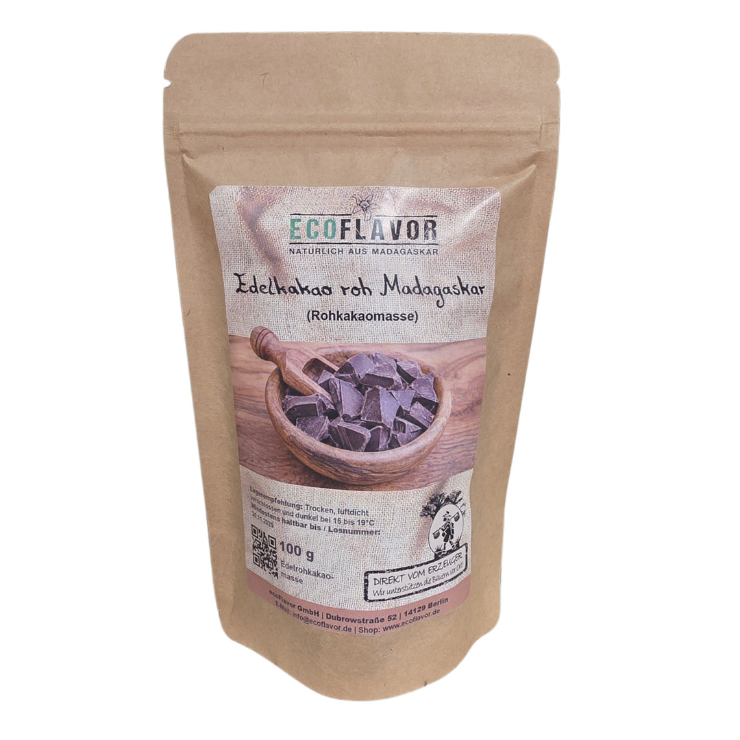 Edelrohkakaomasse Madagaskar ecoflavor